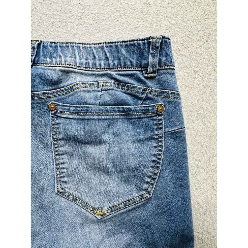 Democracy Jeans Womens 14 Blue Denim Absolution Stretch Tapered Ankle Ladies